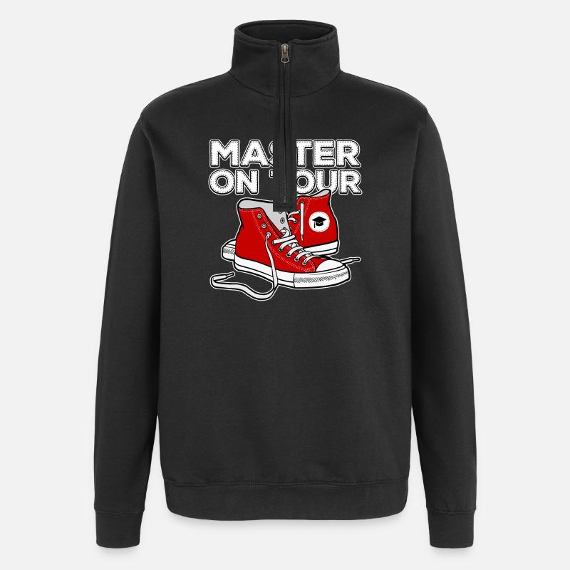 Master diplôme universitaire diplôme diplôme drôle - Sweat à zip 1/4 - noir