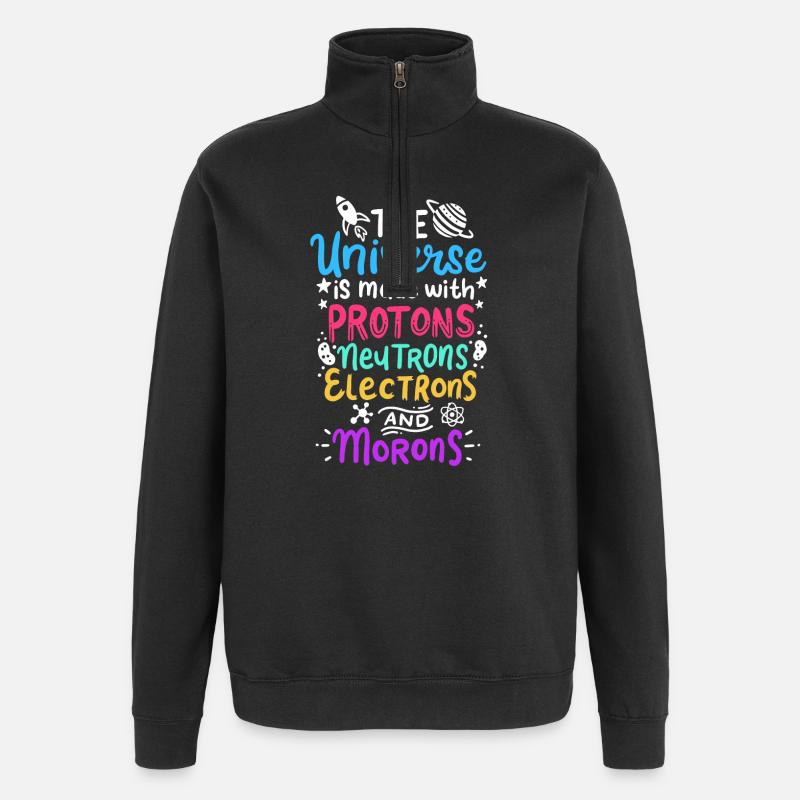 Science chemistry physics - Quarter-Zip Sweatshirt - black