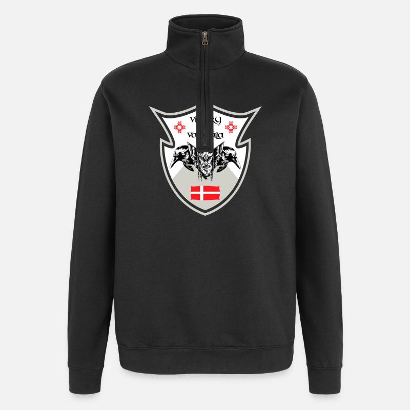 Design Danemark Viking - Sweat à zip 1/4 - noir
