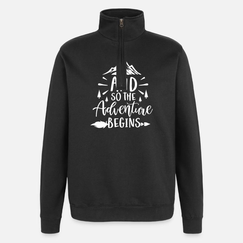 Et donc l'aventure commence - Sweat à zip 1/4 - noir