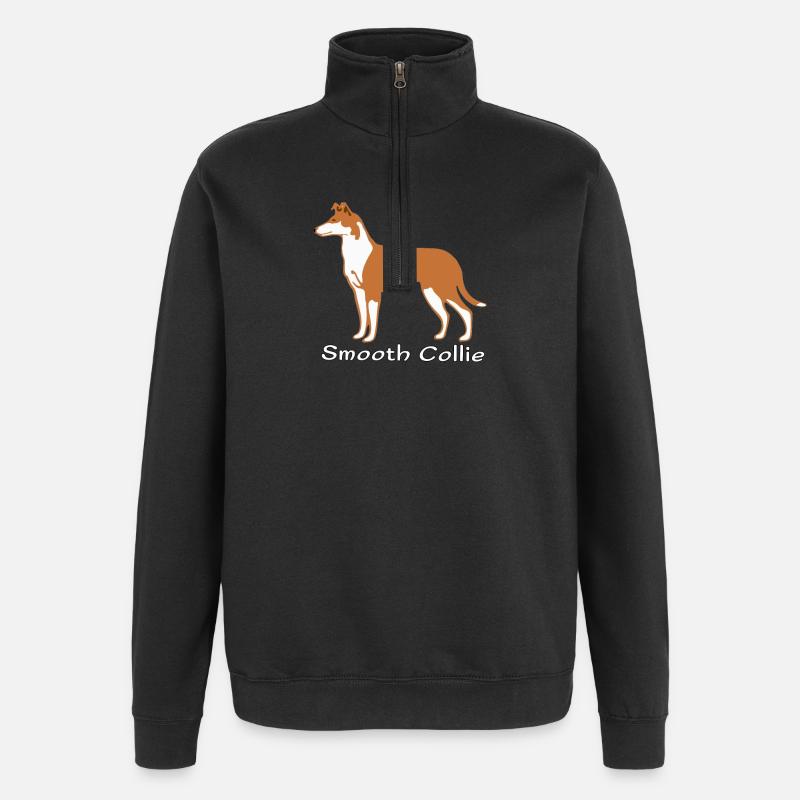 Kurzhaarcollie sable - Quarter-Zip-Sweatshirt - Schwarz