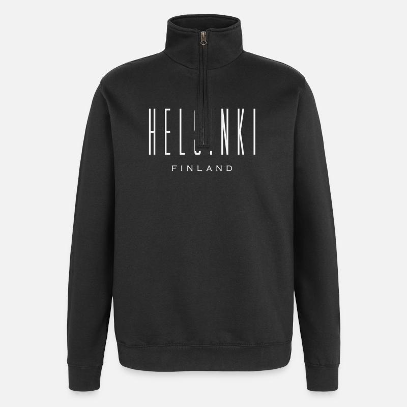Helsinki - Quarter-Zip Sweatshirt - black