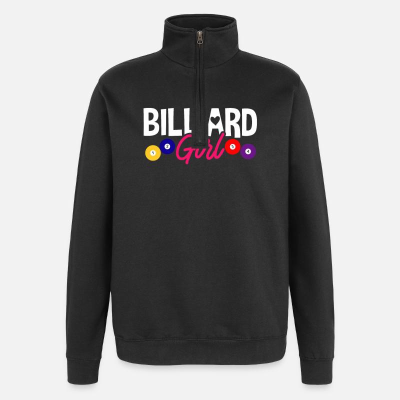 Billard Billard Piscine - Sweat à zip 1/4 - noir