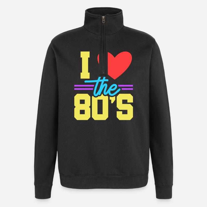 80 - Sweat à zip 1/4 - noir