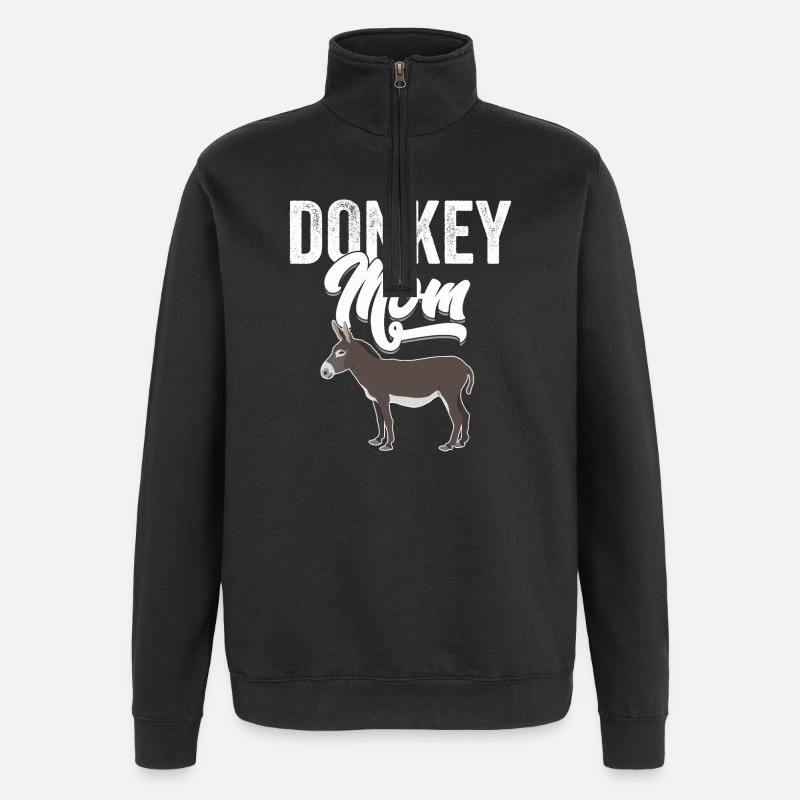 Donkey - Donkey Mom - Sweat à zip 1/4 - noir