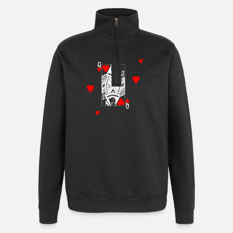 reine - Sweat à zip 1/4 - noir