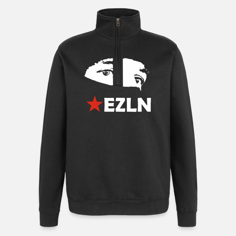 EZLN - Sweat à zip 1/4 - noir