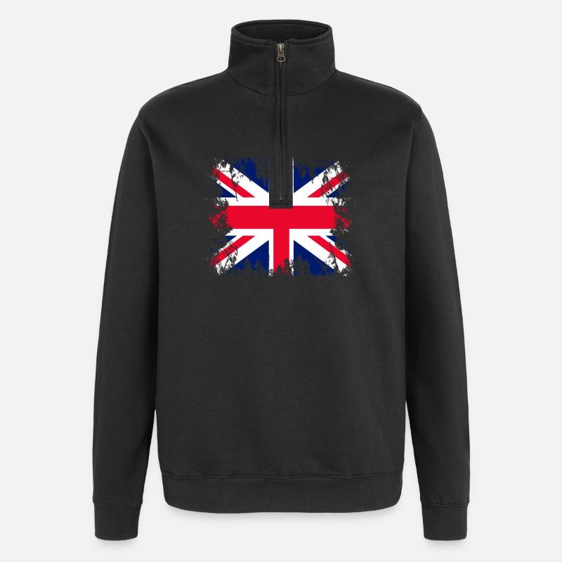 Angleterre Angleterre - Sweat à zip 1/4 - noir