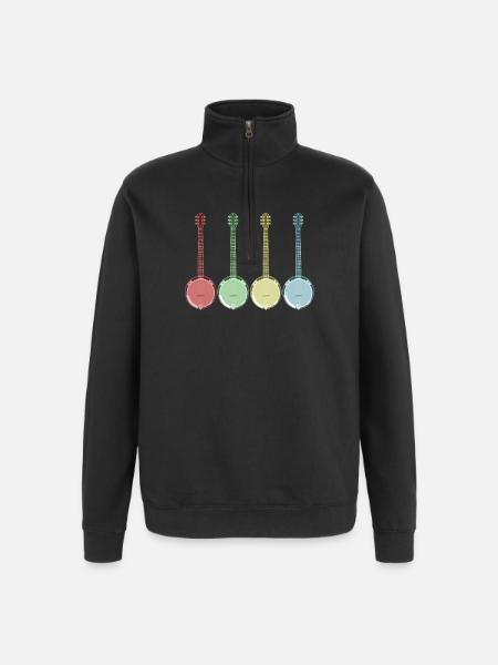 Banjo - Quarter-Zip Sweatshirt - black