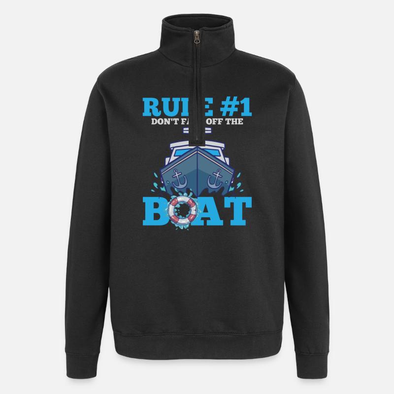 Boot - Quarter-Zip-Sweatshirt - Schwarz