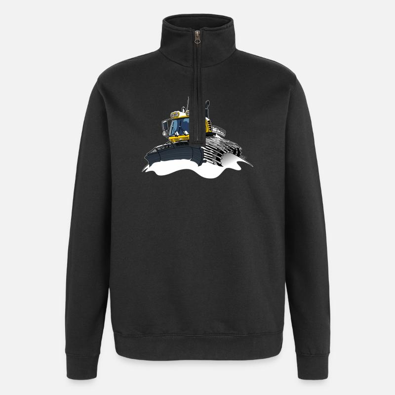 pelle à neige jaune neige - Sweat à zip 1/4 - noir