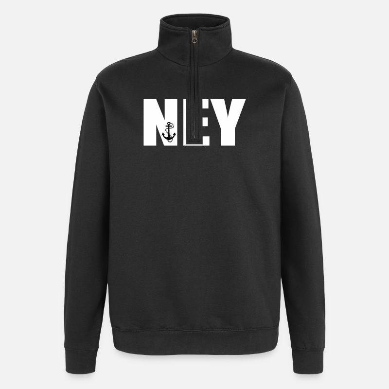 NEY Anker - Quarter-Zip-Sweatshirt - Schwarz