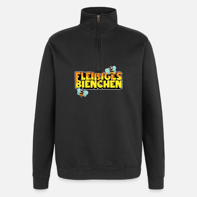Fleißiges Bienchen - Quarter-Zip-Sweatshirt - Schwarz
