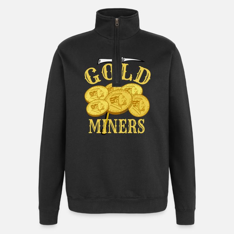 Goldgräber - Quarter-Zip-Sweatshirt - Schwarz