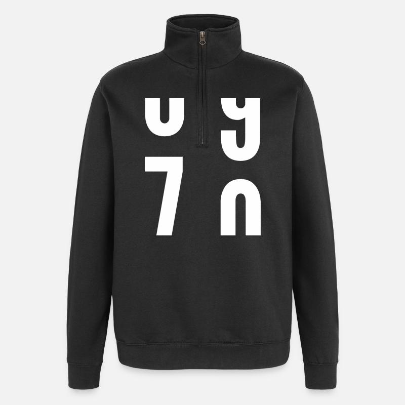 70 ans - Sweat à zip 1/4 - noir