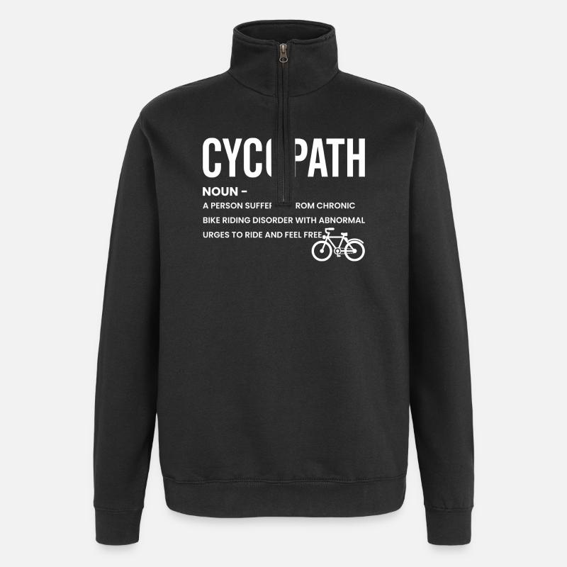 Radweg-Emblem-Tee - Quarter-Zip-Sweatshirt - Schwarz
