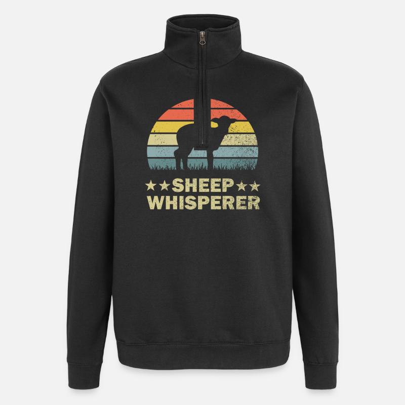 Schaf Schafe - Quarter-Zip-Sweatshirt - Schwarz