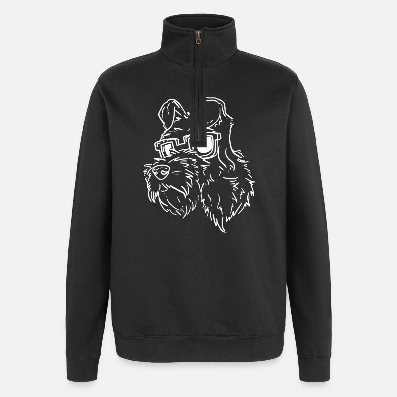 Schnauzer - Quarter-Zip Sweatshirt - black