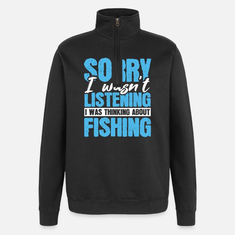 Pêcheur pêcheur - Sweat à zip 1/4 - noir