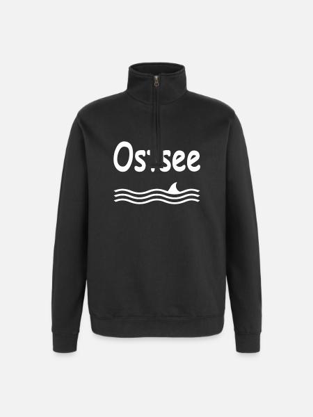 Ostsee - Quarter-Zip-Sweatshirt - Schwarz