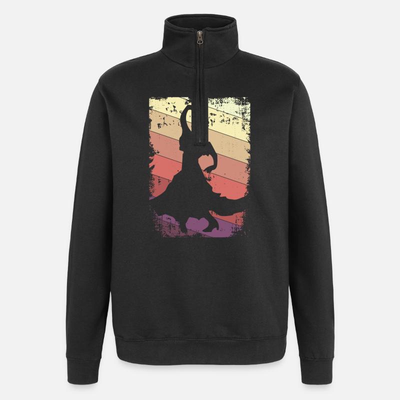 Flamenco Danse - Sweat à zip 1/4 - noir