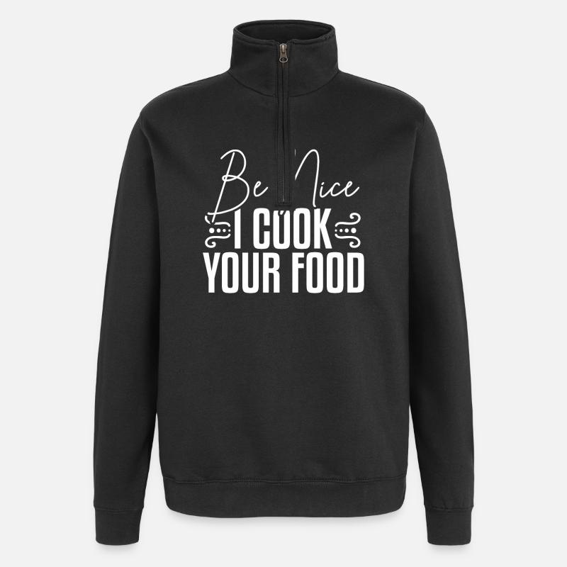 Chef Cuisinier - Sweat à zip 1/4 - noir