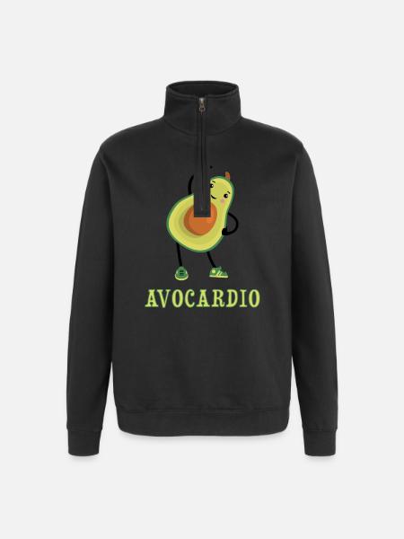avocardio funny - Quarter-Zip Sweatshirt - black