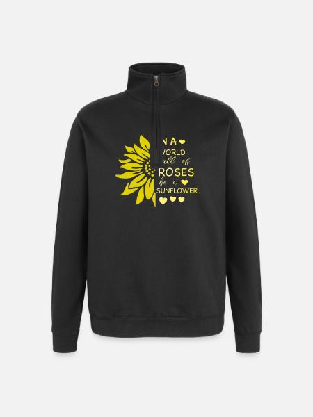 Sunflower Independent Glow - Quarter-Zip Sweatshirt - black