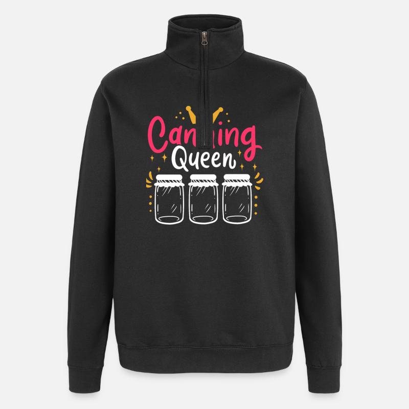 Einmachen Einkochen - Quarter-Zip-Sweatshirt - Schwarz