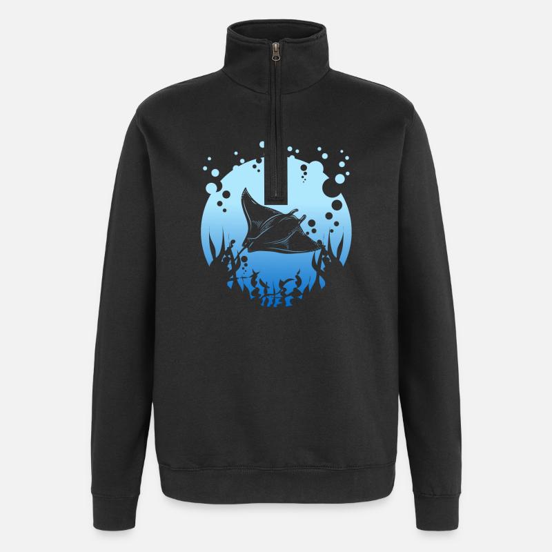 Manta Rochen - Quarter-Zip-Sweatshirt - Schwarz