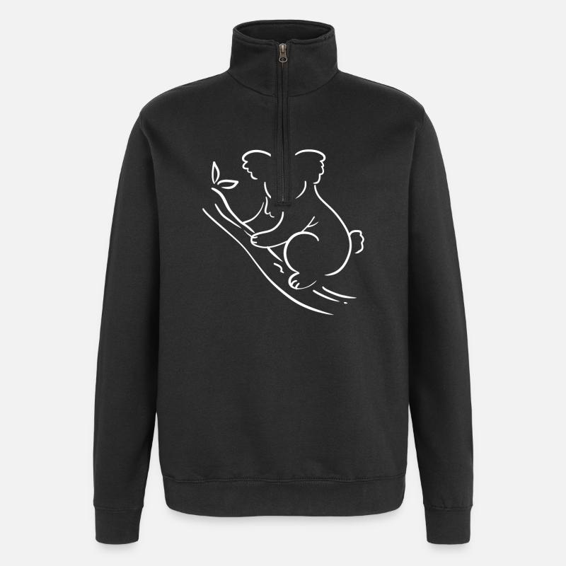 Koala Australie Australien - Sweat à zip 1/4 - noir