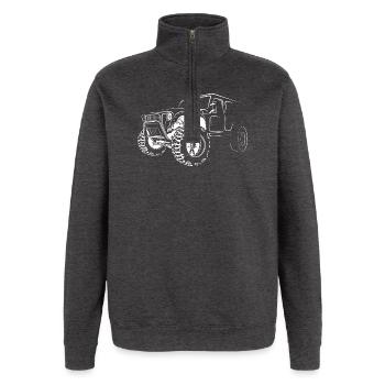 4x4 offroad Auto Truck Symbol Gelände Dirt Logo - Quarter-Zip-Sweatshirt - Anthrazit - Vorne - AI Model Female 172 light (172cm) & AI Model Male 178 dark (178cm)