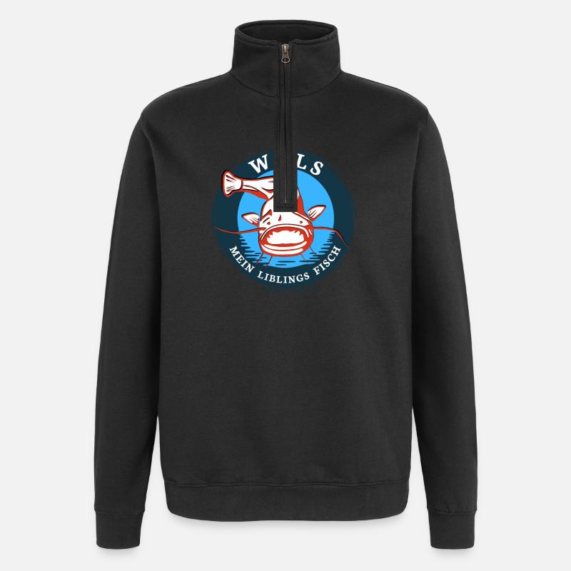 Pêche Poisson-chat mon poisson préféré - Sweat à zip 1/4 - noir