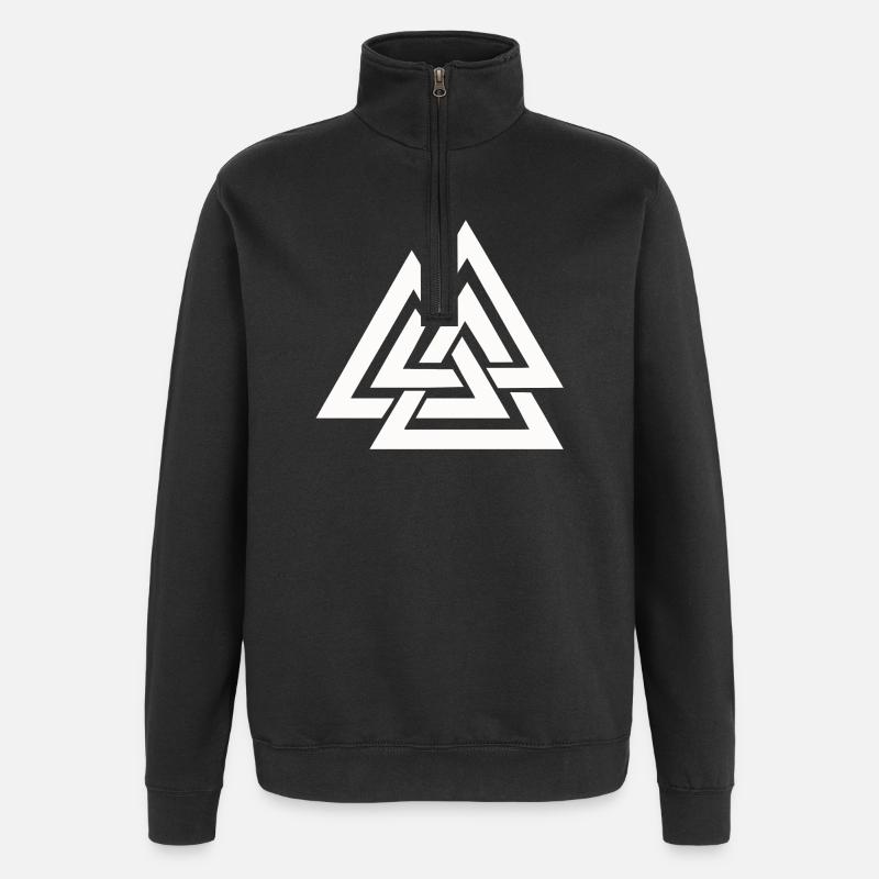 Valknut Vikings - Quarter-Zip Sweatshirt - black
