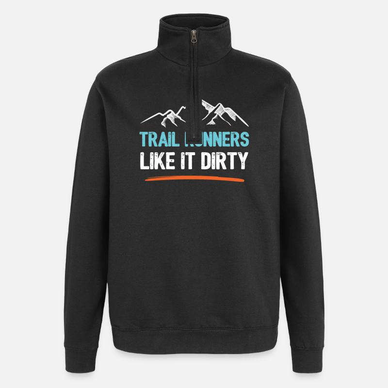 Trail Runners Comme il sale - Sweat à zip 1/4 - noir