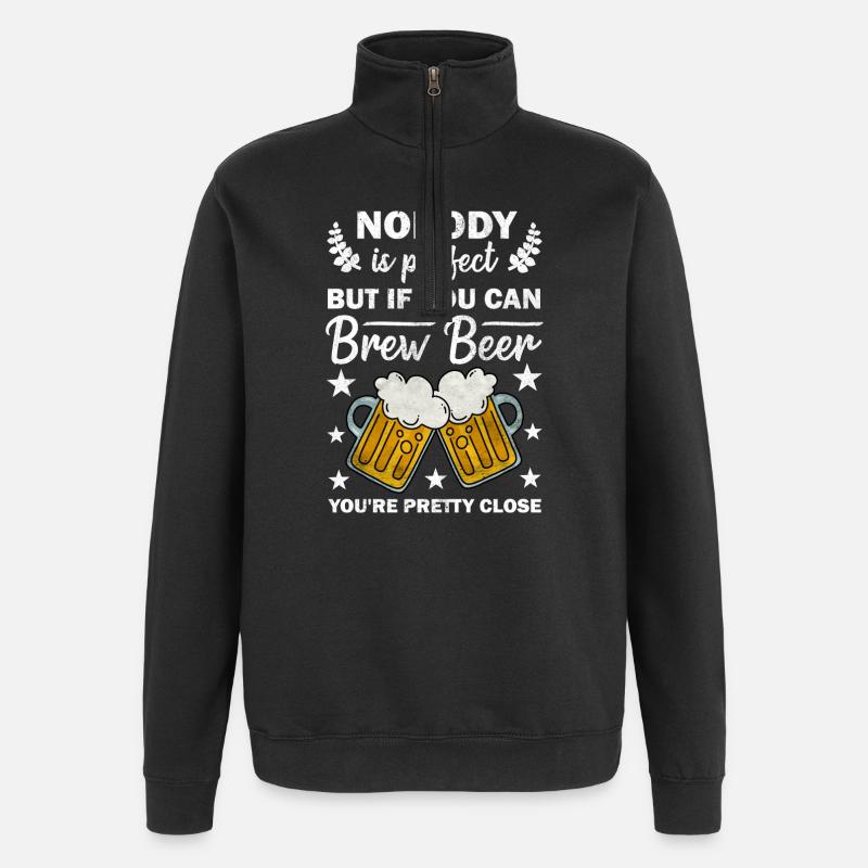 Brasseur de bière Brassage - Sweat à zip 1/4 - noir