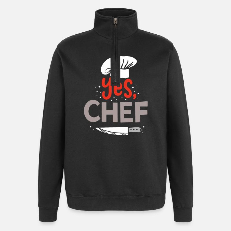 Chef cuisinier - Sweat à zip 1/4 - noir