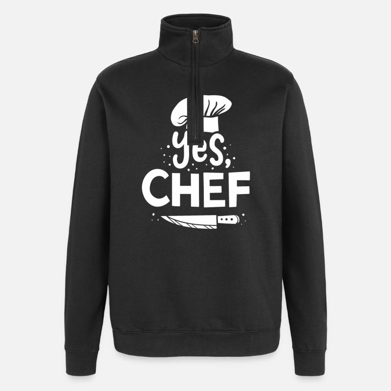 Koch Kochen Chefkoch - Quarter-Zip-Sweatshirt - Schwarz