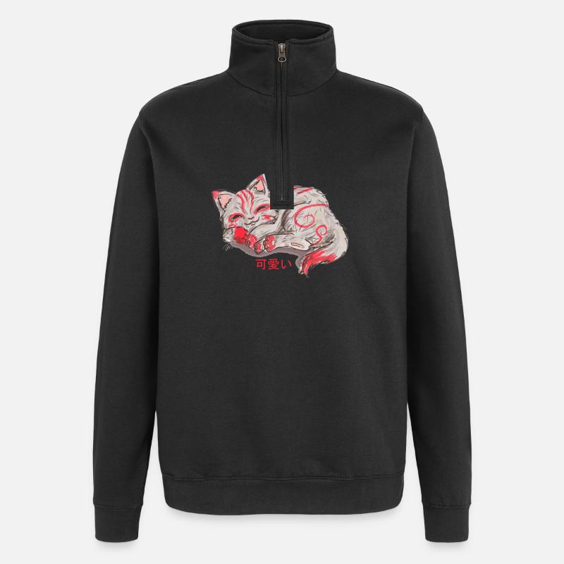 Arja - Sweat à zip 1/4 - noir