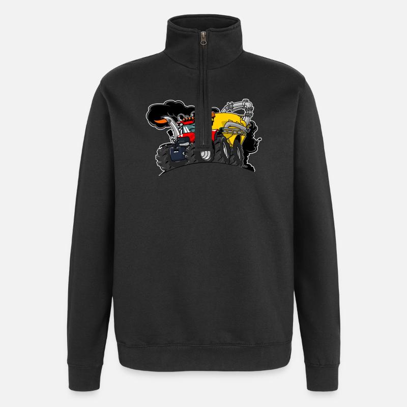 0961 Kofferwagen - Quarter-Zip-Sweatshirt - Schwarz