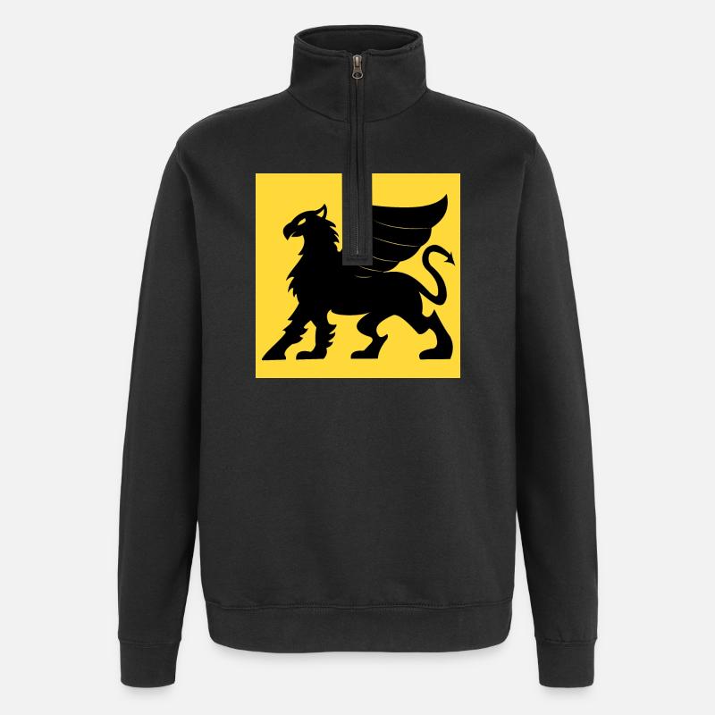 Griffin, Tartaria - Sweat à zip 1/4 - noir