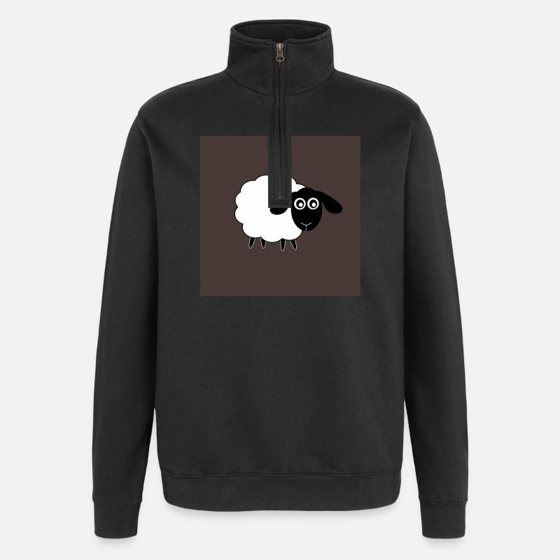 Schafe Schäfchen Lamm - Quarter-Zip-Sweatshirt - Schwarz