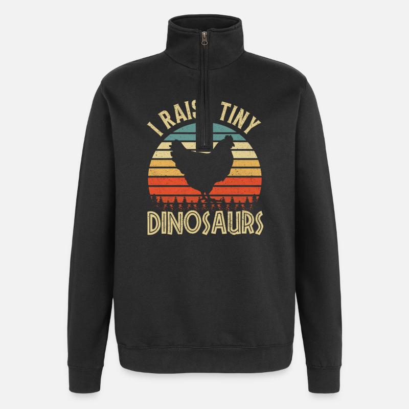 Poulets de poulet - Sweat à zip 1/4 - noir