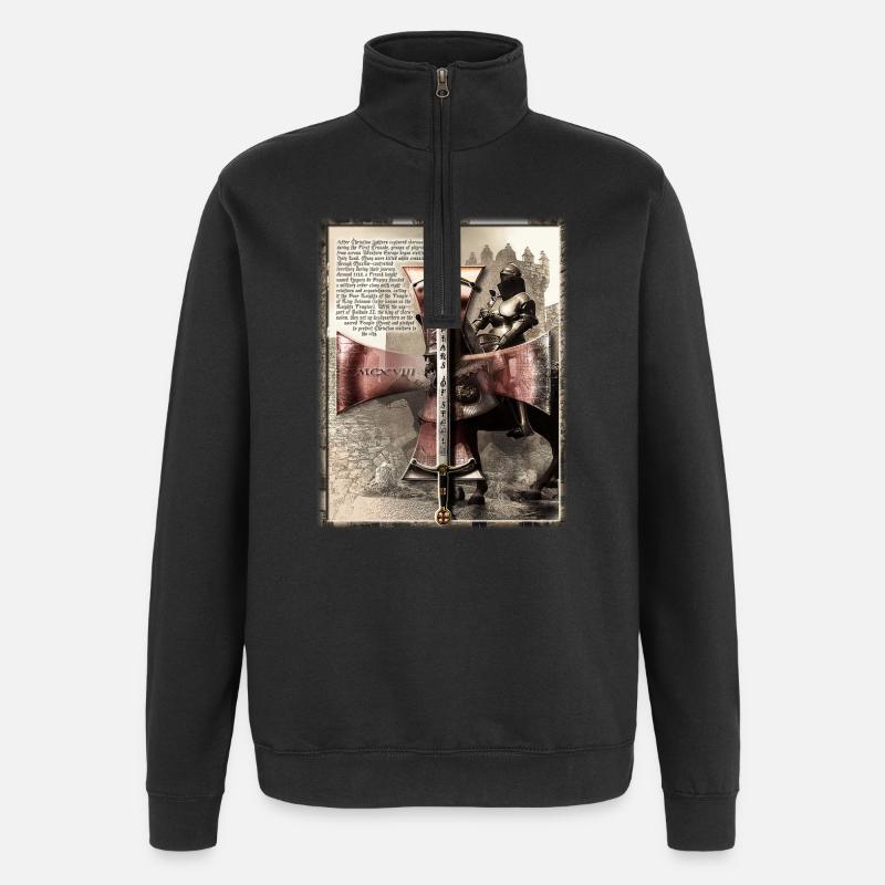Templer aus Stahl - Der Brief - Quarter-Zip-Sweatshirt - Schwarz