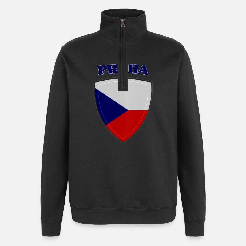 Prague - Quarter-Zip Sweatshirt - black