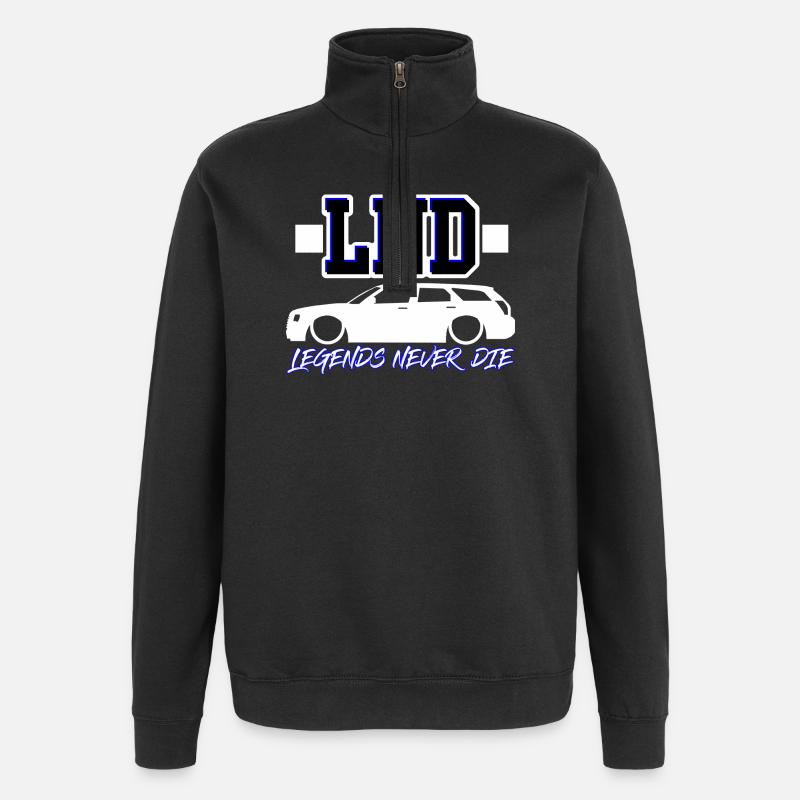 LND Legenden sterben nie - Quarter-Zip-Sweatshirt - Schwarz