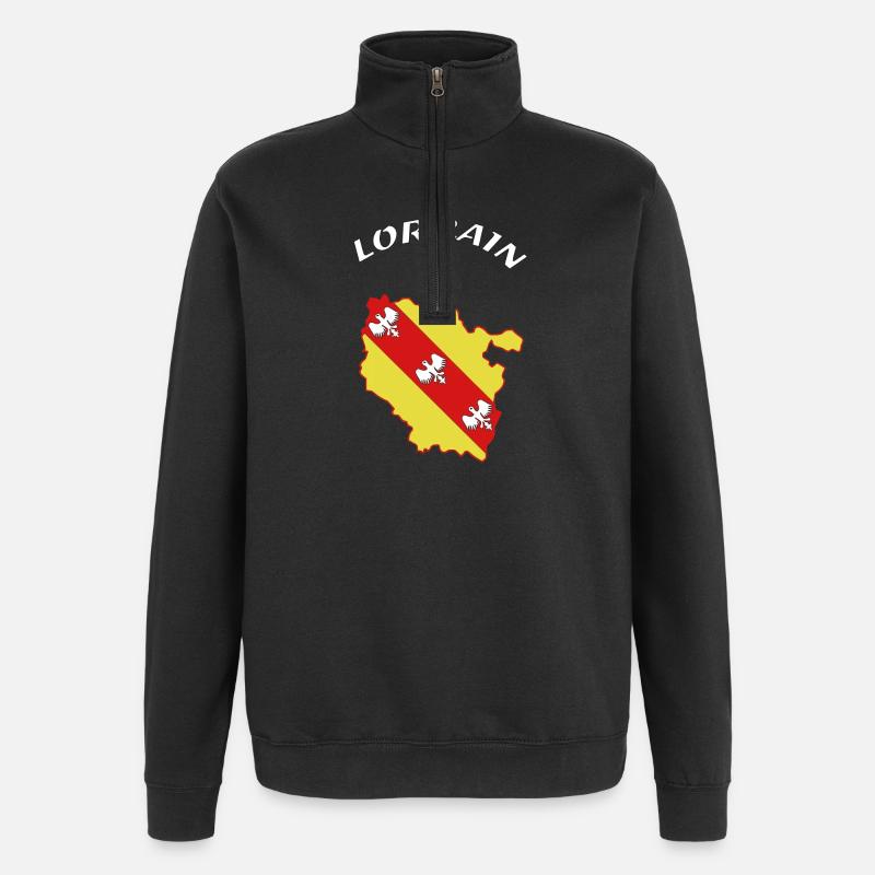 lorrain - Sweat à zip 1/4 - noir