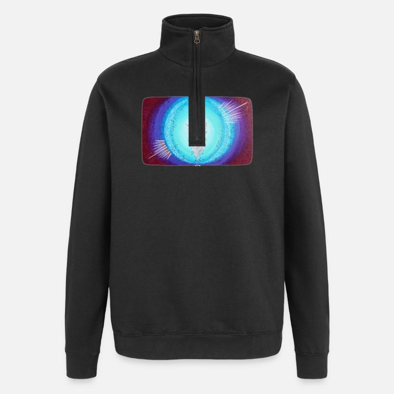 Creation light of divine purification - Quarter-Zip Sweatshirt - black