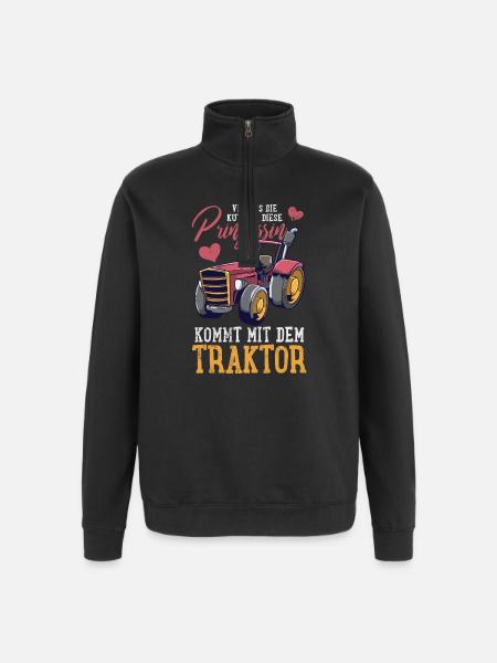 Traktor Trecker - Quarter-Zip-Sweatshirt - Schwarz