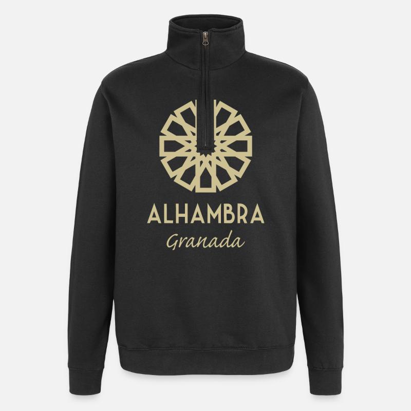 Alhambra Granada 1 - Quarter-Zip Sweatshirt - black